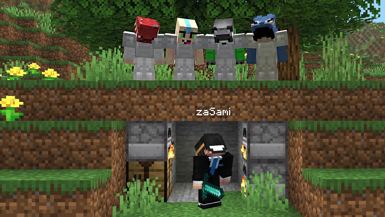 4 ASASINI vs 1 SPEEDRUNER pe MINECRAFT MANHUNT!
