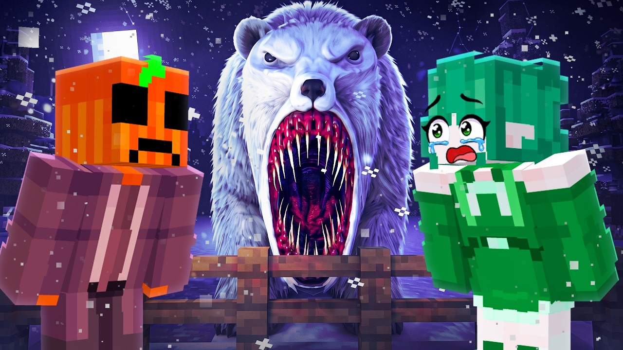 Sobreviví al OSO POLAR con Mi AMIGA en Minecraft