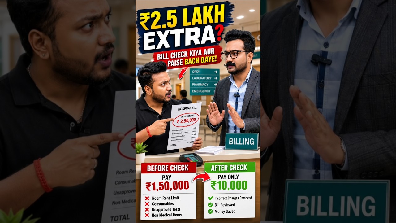 ₹10 Lakh Insurance Tha... Phir Bhi Hospital Ne ₹1.5 Lakh Maange! 😱 #shorts #healthinsurance