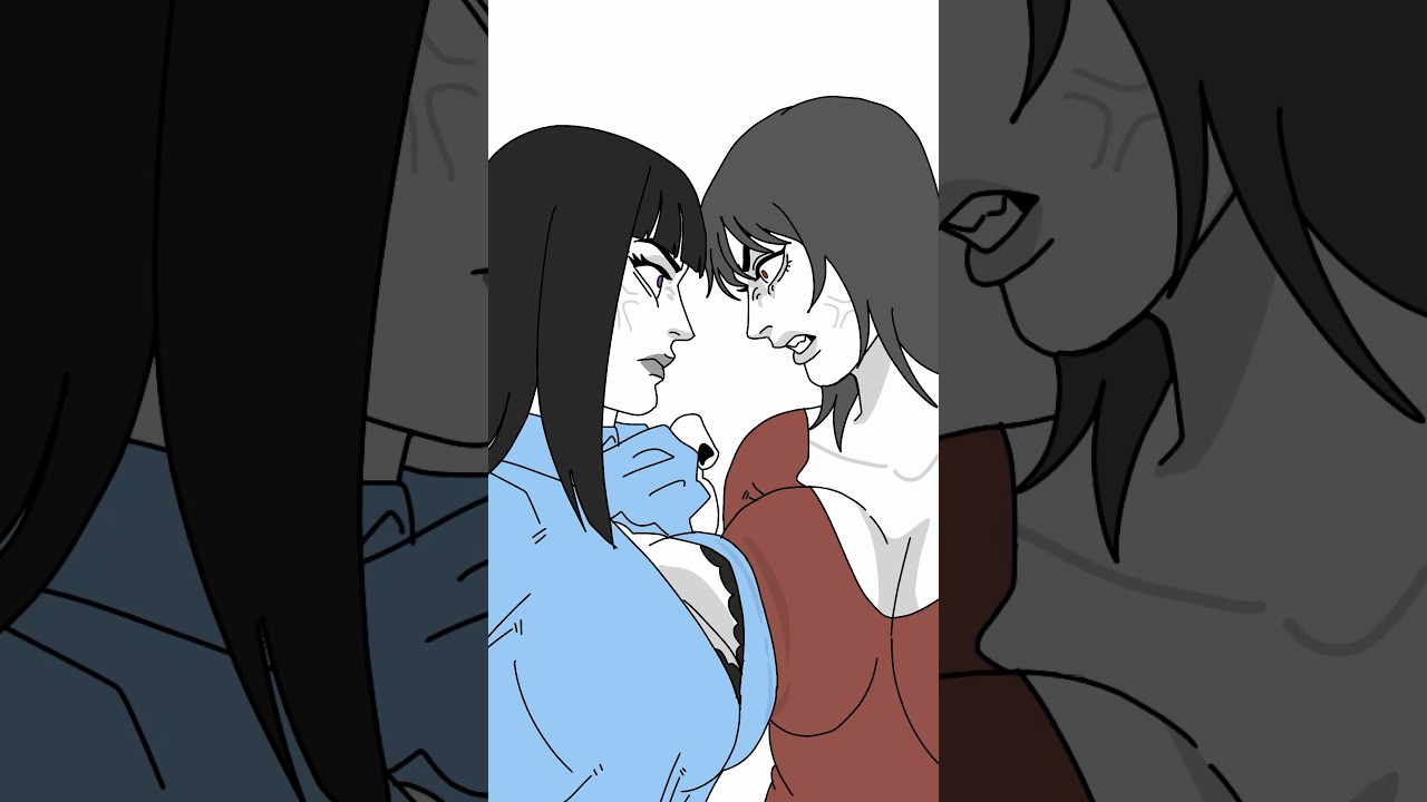 A GIRL FIGHT!!! #art #animation #anime #drawing #shorts