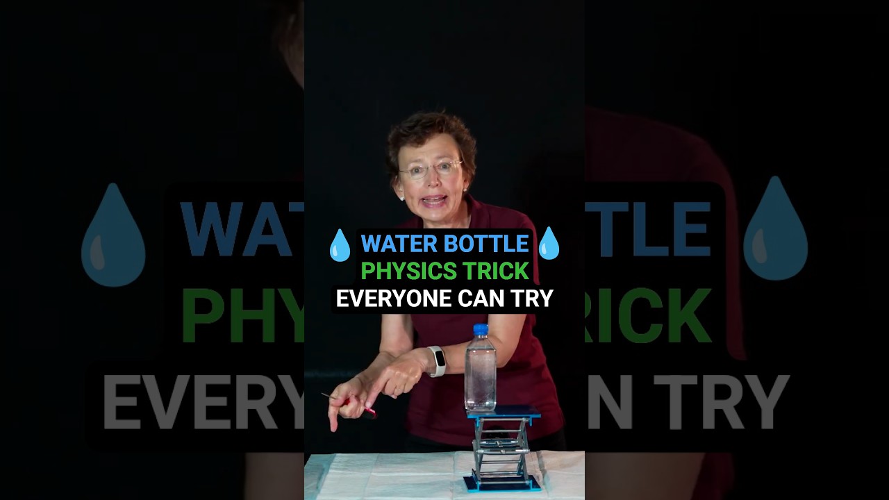 Water bottle physics trick everyone can #try! #shorts #DrTatiana #diy