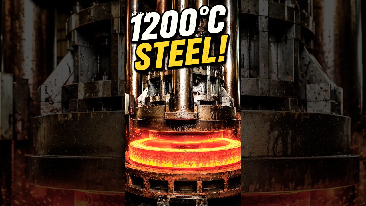 Giant Press vs Red Hot Steel! 🔥#satisfying #shorts