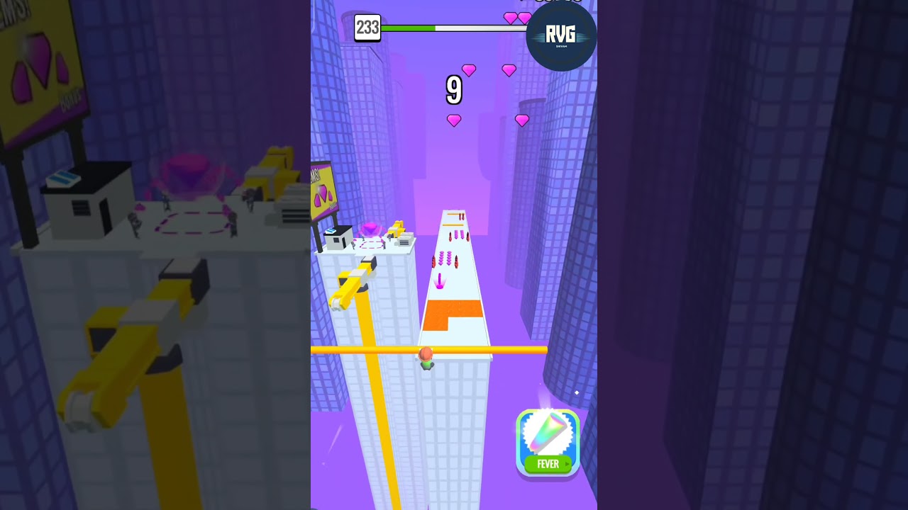 Roof Rails Level 233 - Can I Survive This? 😂🤣 NEW PLAY WIN! 🔥 #funny #ytshorts #gaming