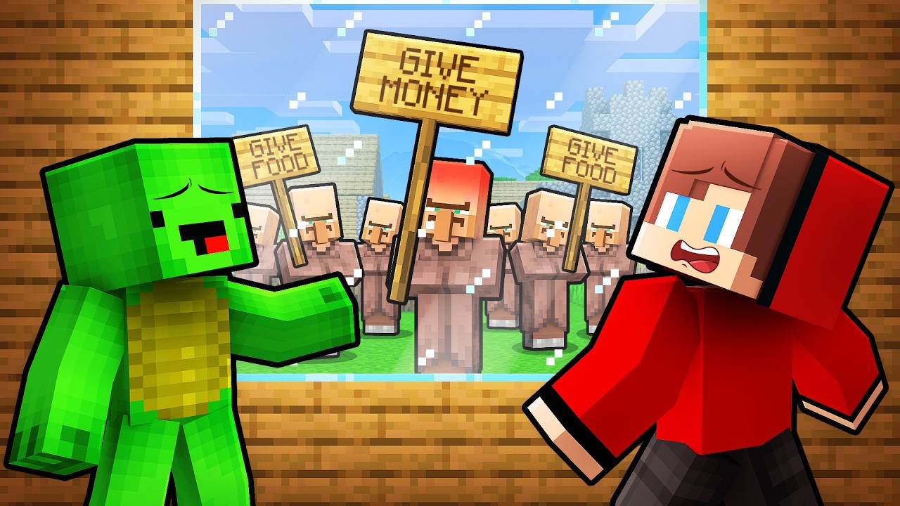 Angry Villagers Attacked Mikey & JJ House in Minecraft - Maizen