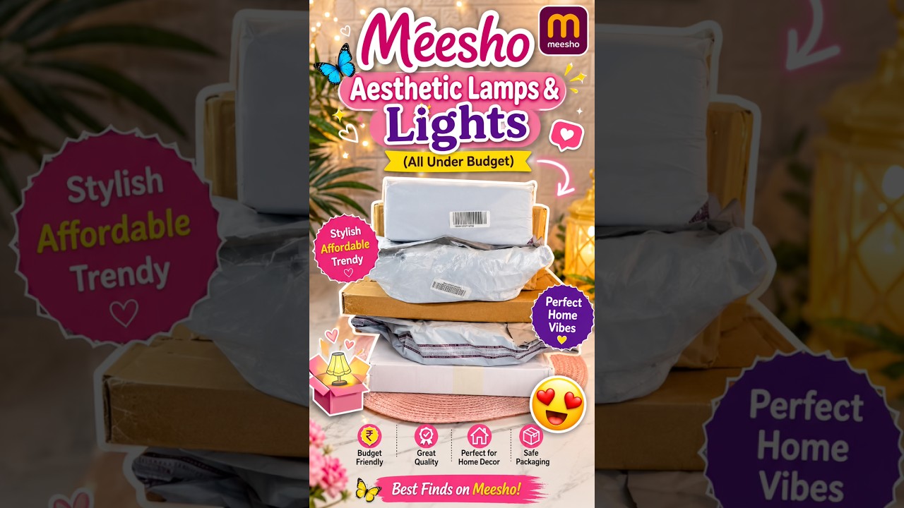 MEESHO Aesthetic Lamps & Lights ~ Meesho Haul #meesho #lamps #viralvideo #shorts
