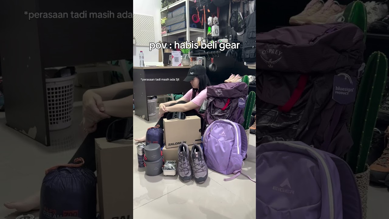POV HABIS BELI PERALATAN MENDAKI GUNUNG #hiking #sahabatgunung #pendakigunung #campingberdua