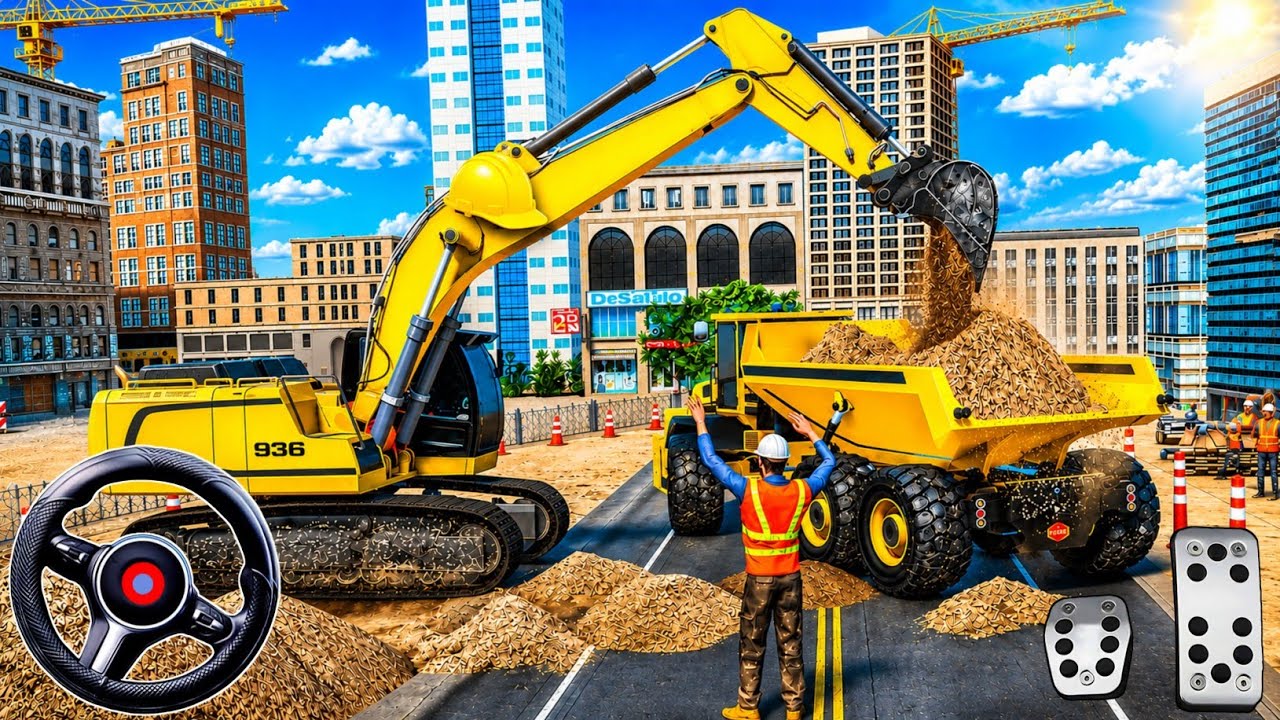 Road Builder 3D | Heavy Construction Challenge - Android GamePlay