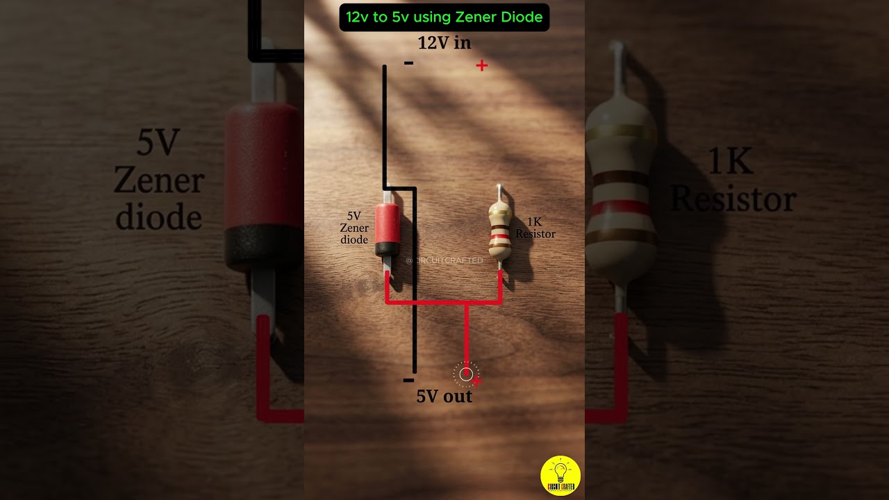 12V to 5V using Zener diode #diy #zenerdiode