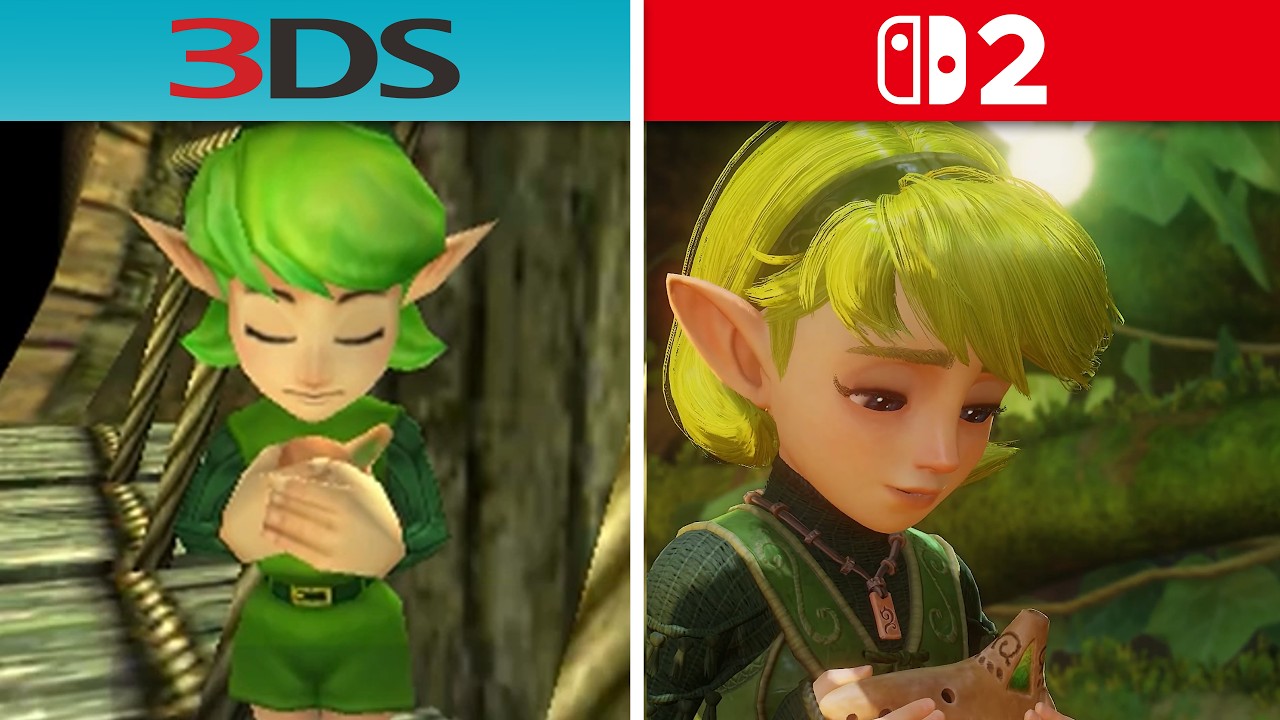 3DS vs Switch 2 - Zelda Ocarina of Time Remake Graphics Comparison