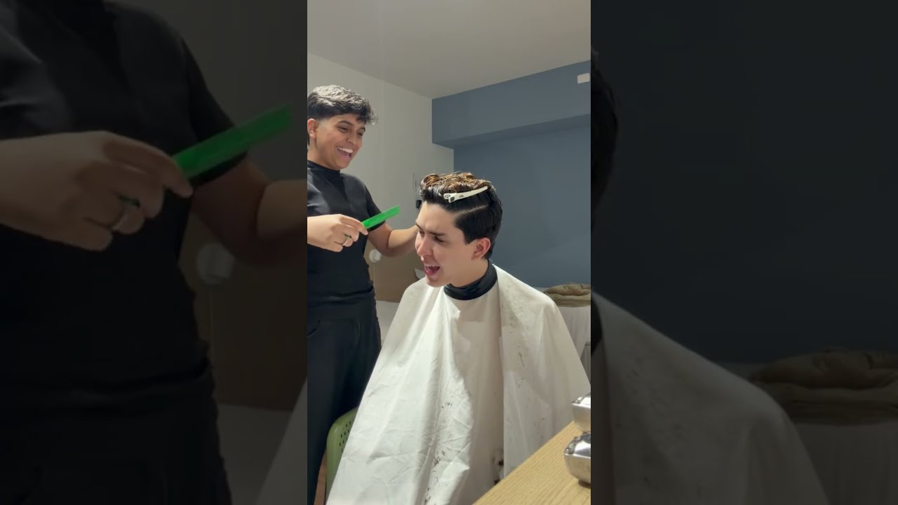 Cortando o cabelo pro casamento com minha melhor amiga
