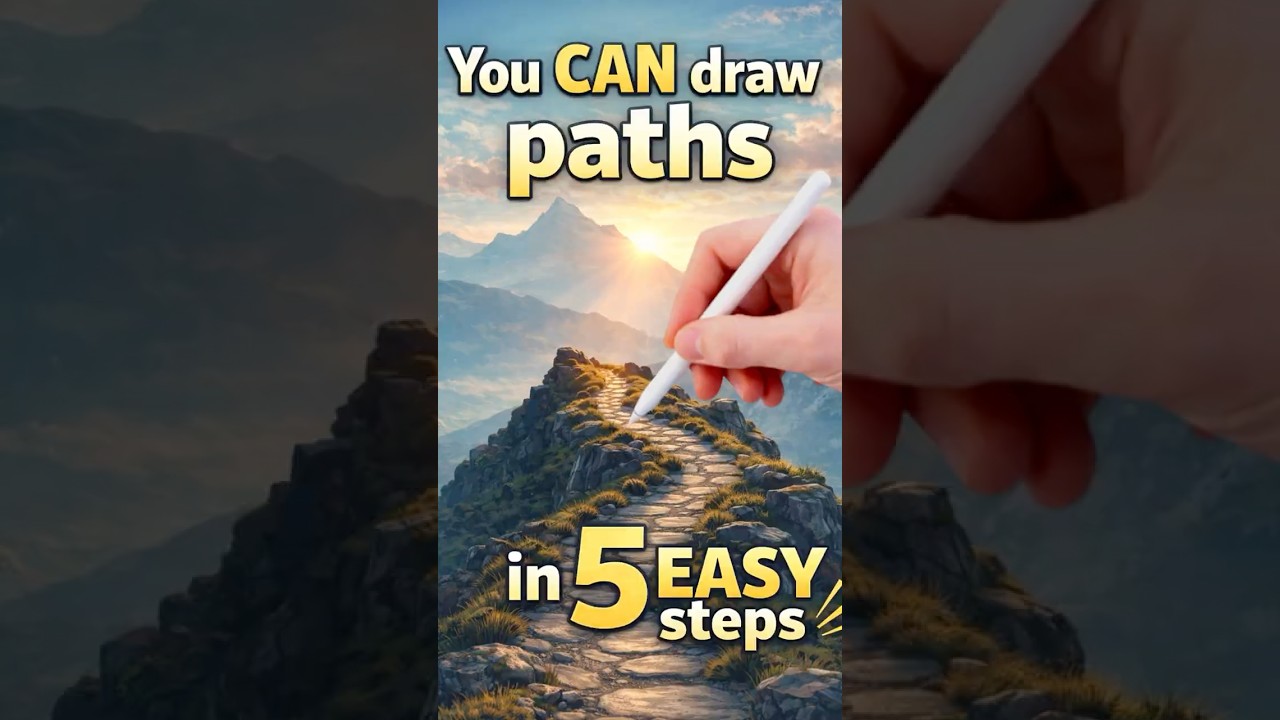 You CAN draw paths in 5 EASY steps  #procreatetutorial  #procreatedrawing  #procreatepainting