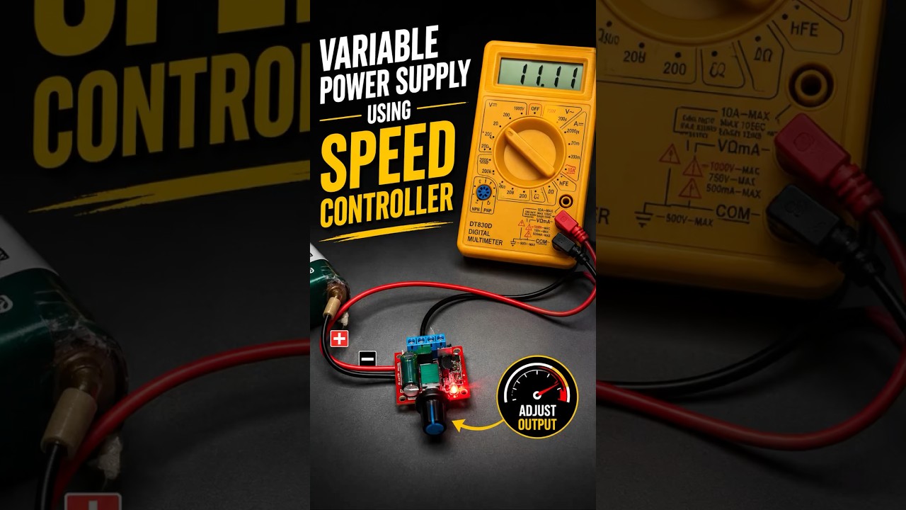 Can We Use Speed Regulator As a Variable Power Supply ? #electronics