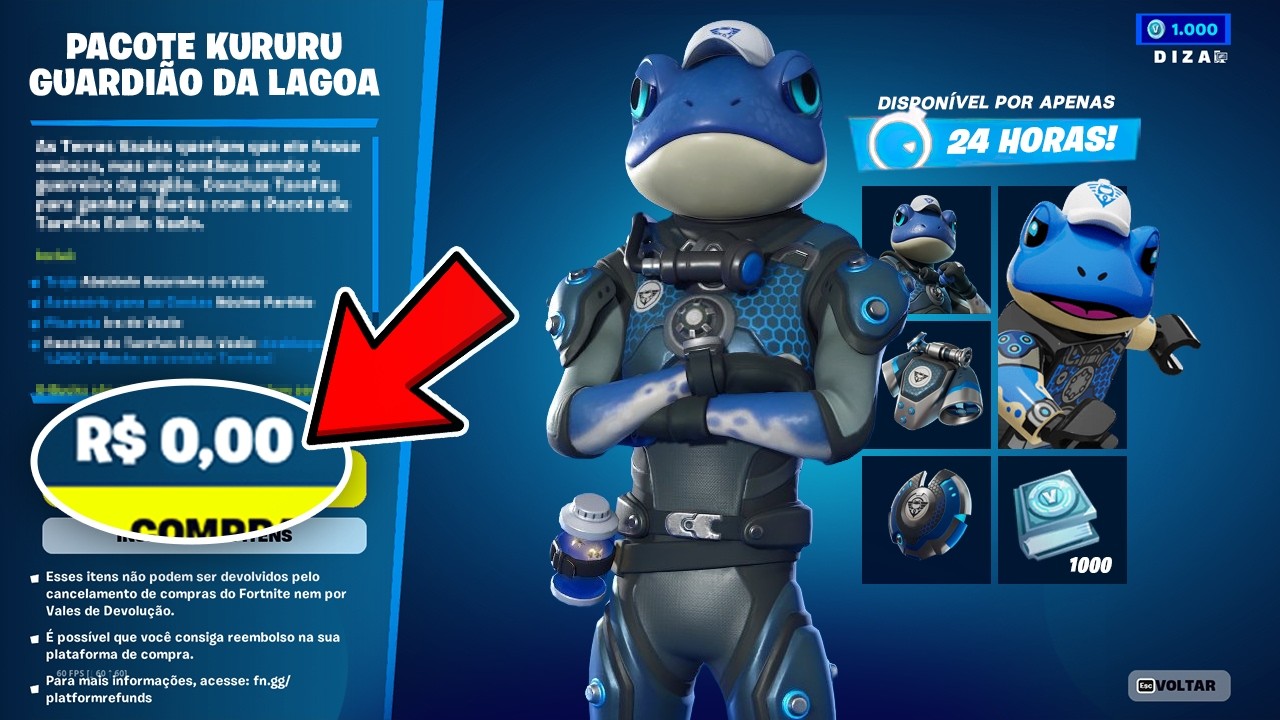 CORRE! SKIN e ITENS GRÁTIS da ATUALIZAÇÃO no FORTNITE!