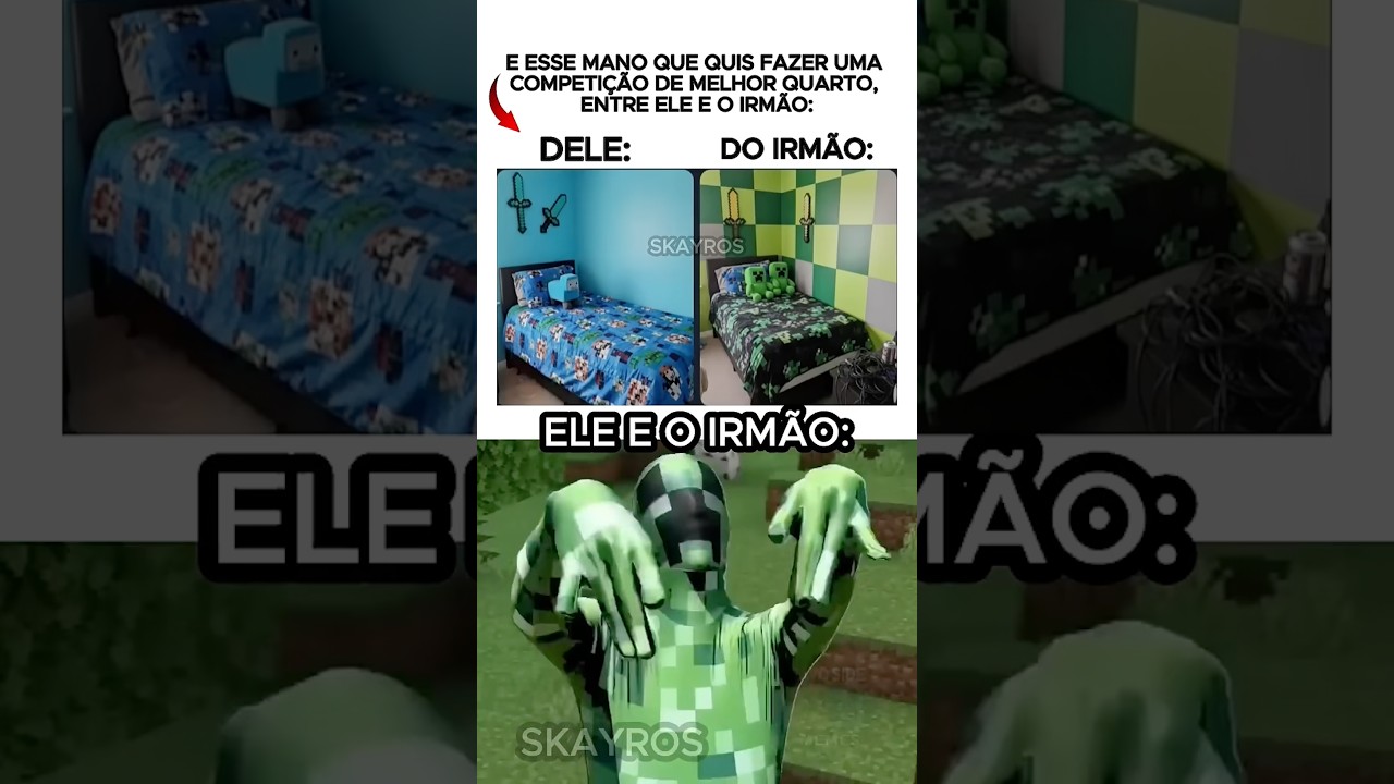 QUANDO SEU IRMÃO JOGA MINECRAFT COM VOCÊ! 🗿🔥