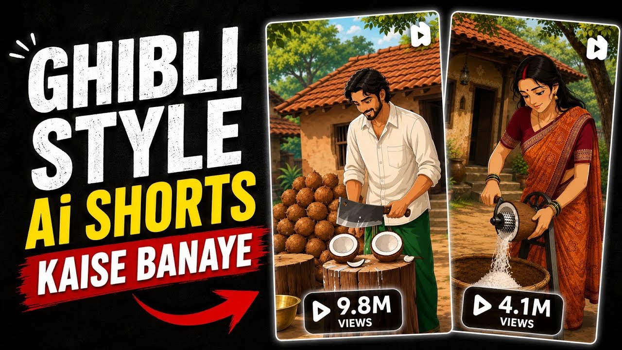Ghibli Style Shorts Video Kaise Banaye | How To Make Ghibli Style Ai Shorts Video