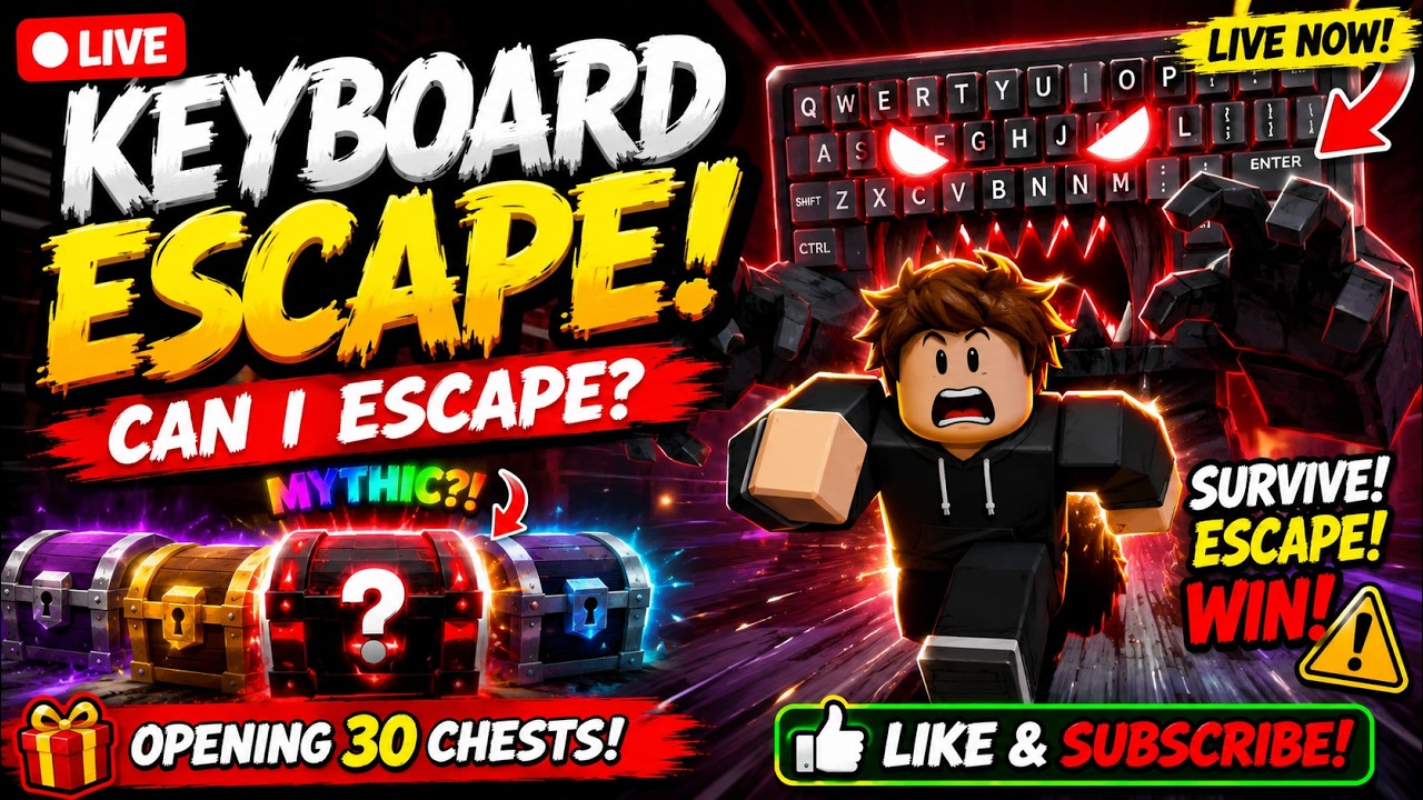 🔴 LIVE ROBLOX KEYBOARD ESCAPE SPEEDRUN! #roblox #robloxshorts #gaming #trend