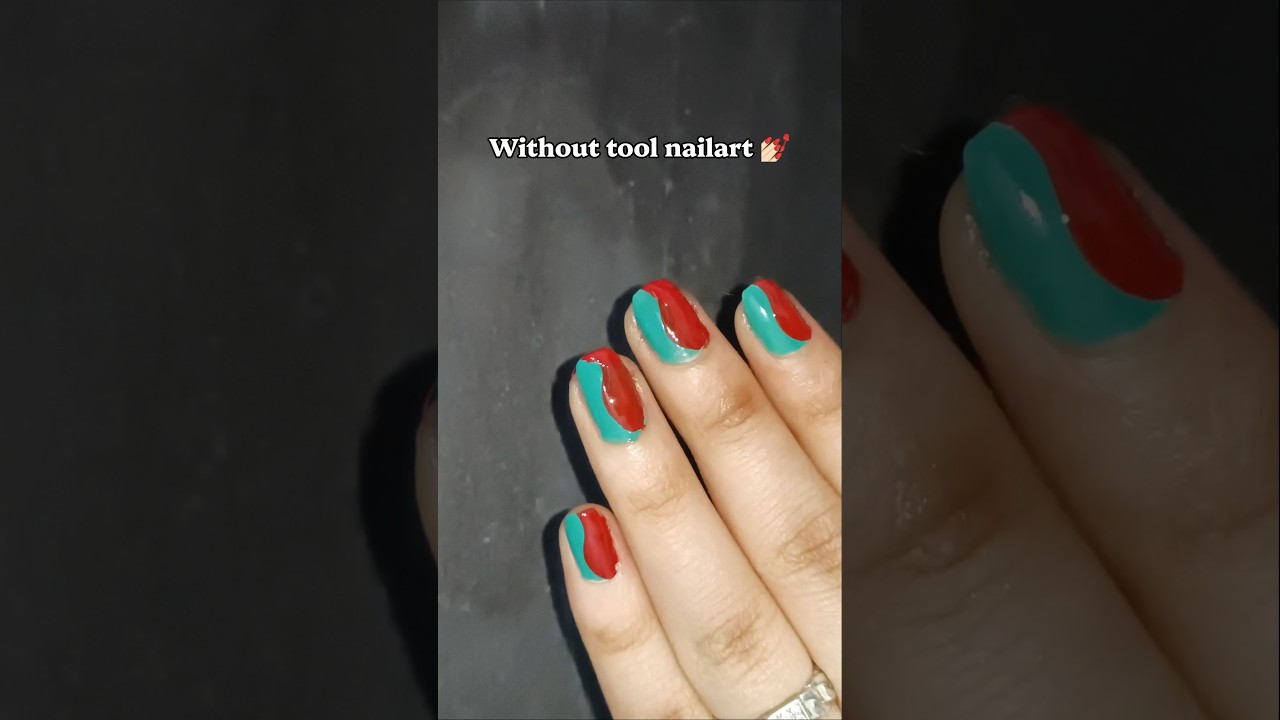 without tool nailart at home 🏡 #nailart #nails #naildesign #nailarttutorial#shorts #shortsfeed#viral