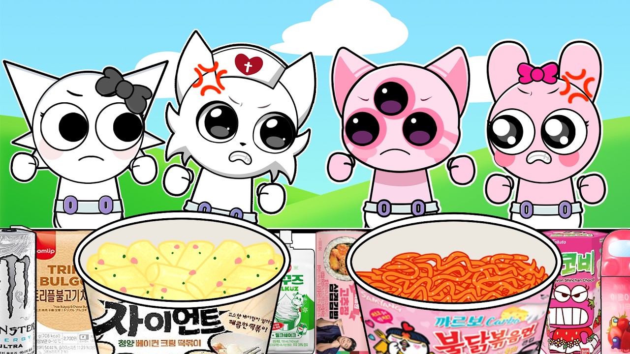 ANIMAL HOSPITAL vs SPRUNKI! | Animal Hospital | Convenience Store MUKBANG animation | asmr | MYMY