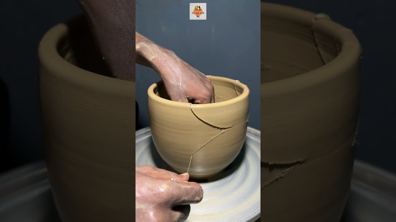 Diamond cut on the Clay pot for # #pottery #satisfying #viral #trending #video