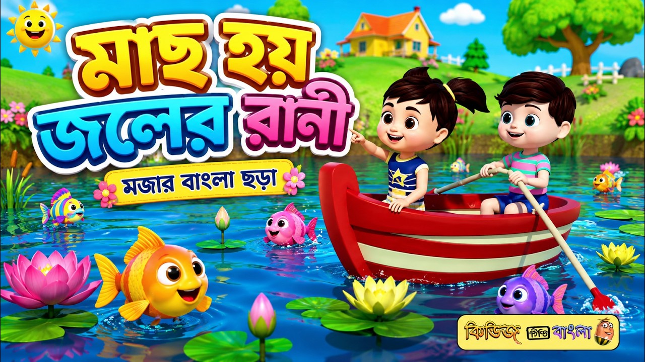 মাছ হয় জলের রানী 🐟 | Mach Hoy Joler Rani | Bengali Nursery Rhymes for Kids