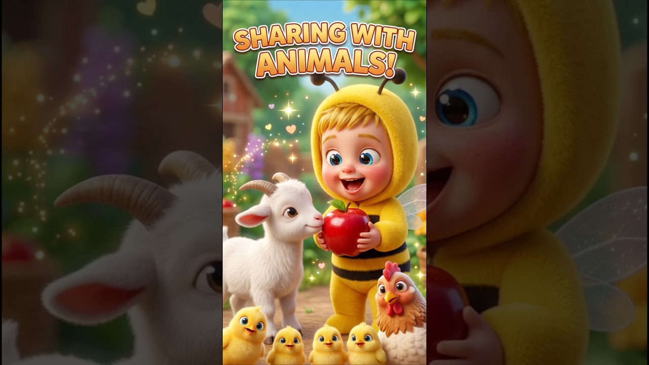 Animal Feeding Fun With Baby Lala 🚜✨ | Learn Kindness #shorts