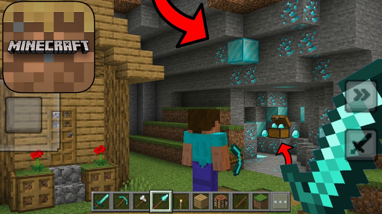 Minecraft Trial Survival Gameplay (NEW UPDATE) - FINDING DIAMONDS!! (64 Diamonds on SPAWN)