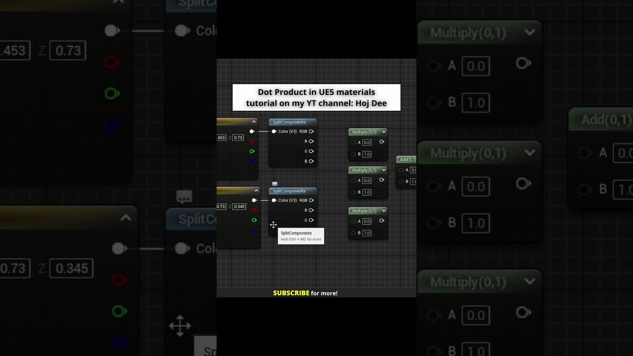 Dot product in unrel engine materials #gamedev #ue5