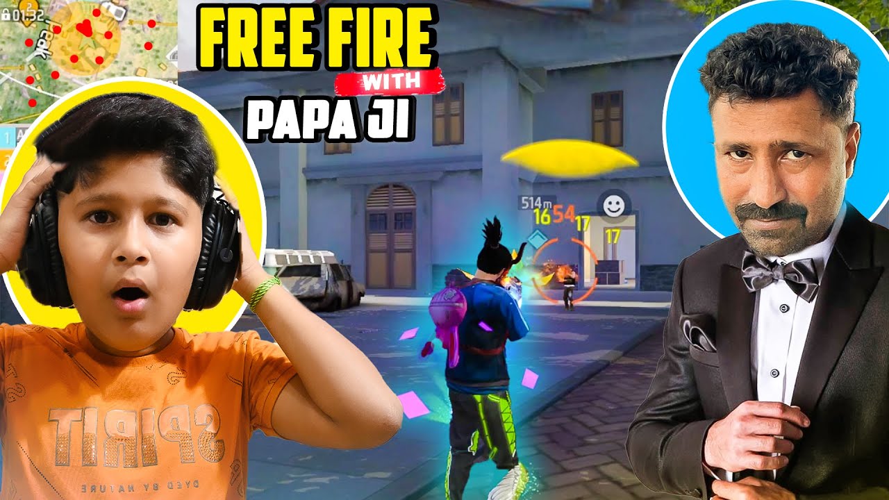 PLAYING FREE FIRE 😋 WITH MY PAPA JI 😲 | CHINU GAMEZ |