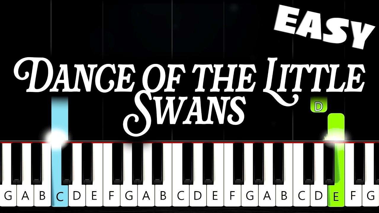 Tchaikovsky - Dance of the Little Swans - EASY Piano Tutorial