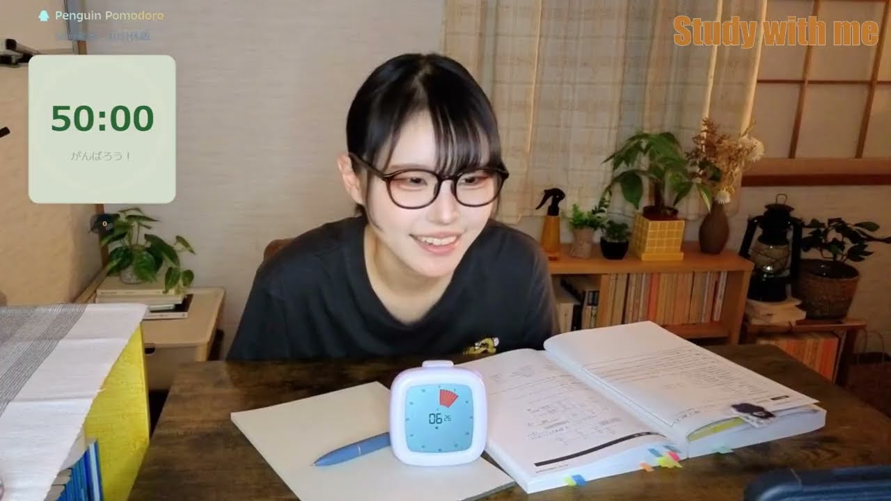 study with me📚50分勉強/10分雑談/BGMあり