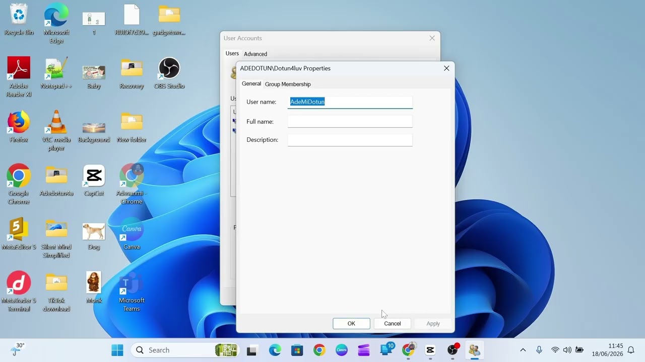 How to Change Username and Password on Windows