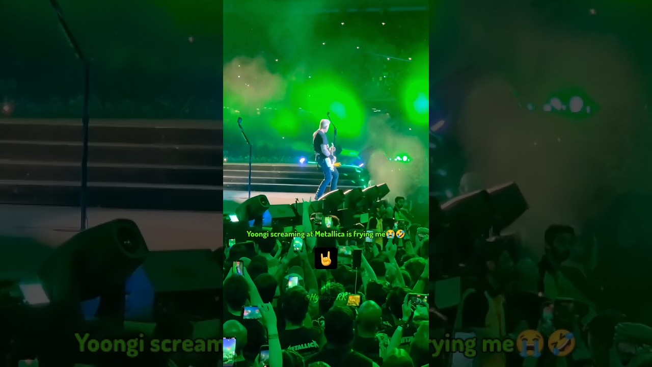 Suga On IG😅The way he's screaming at Metallica😭💜