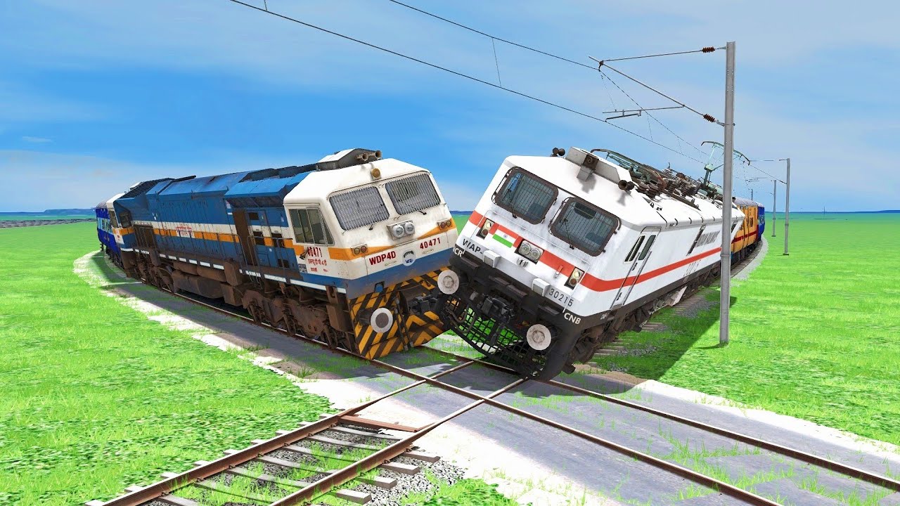 TRAIN VS TRAIN | Two Trains Crossing Each other at Diamond Crossing