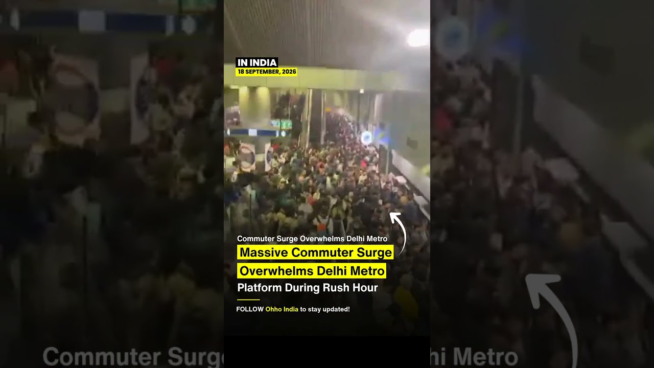 Daily Struggle! Massive Commuter Surge Overwhelms Delhi Metro Platform During Rush Hour 🚇😱 #shorts
