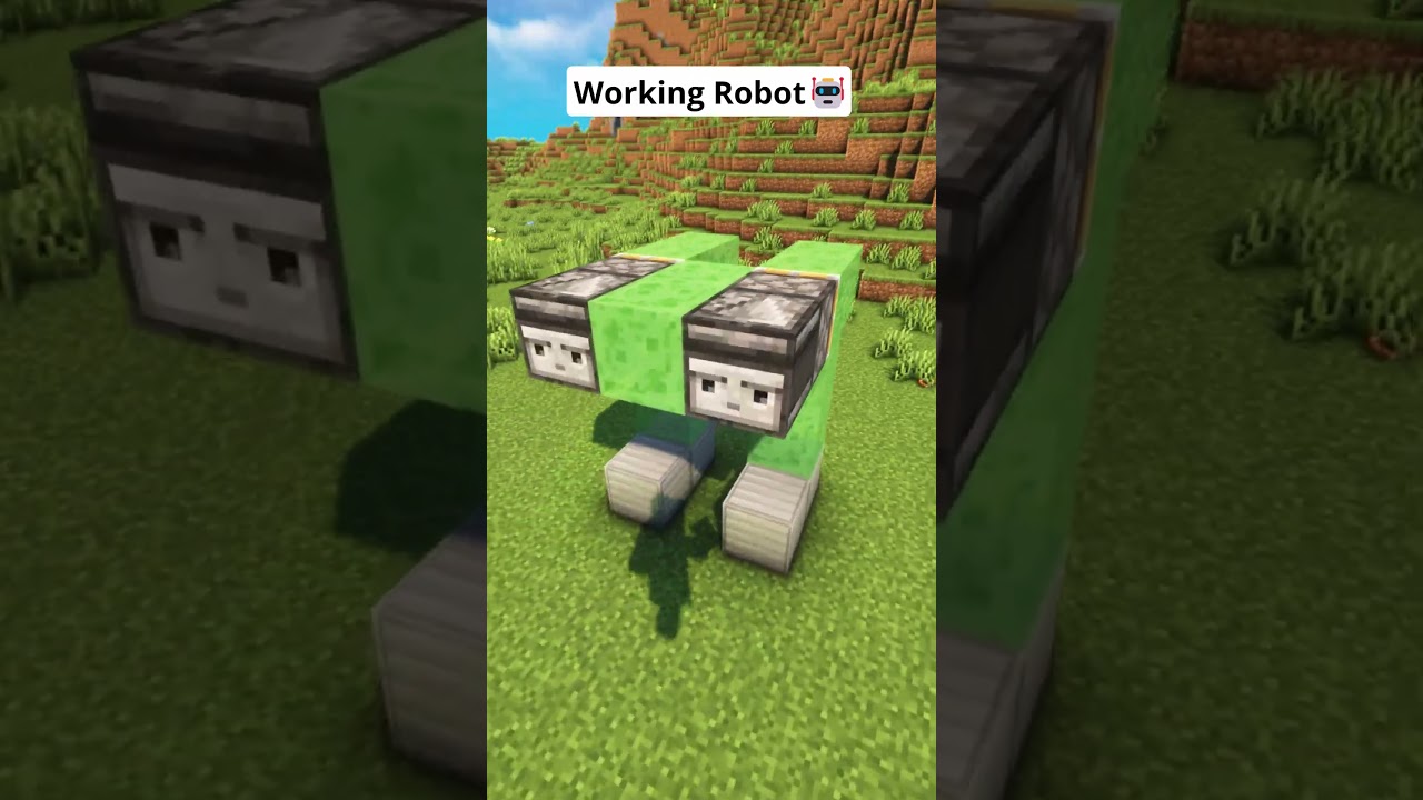 Minecraft Working Robot🤖 #shorts