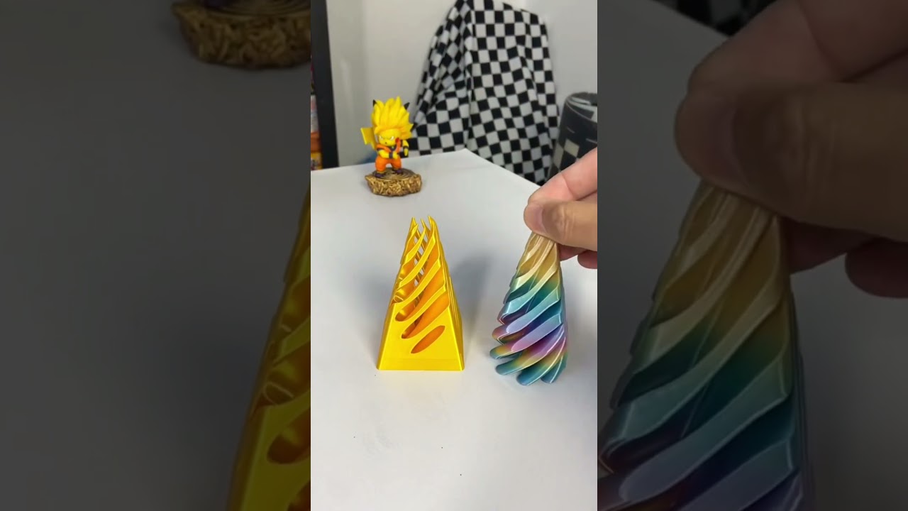 3D Printed Spiral Cone Fiddle, it is too decompressing #toys #toy #kibtoys #cooltoys #funnytoy