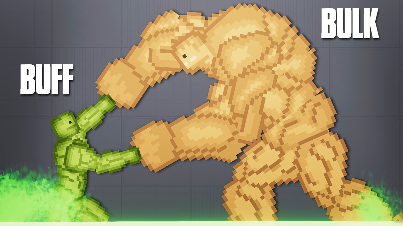 Bulk Pumpkin vs Buff Melon on Acid Sea l People Playground