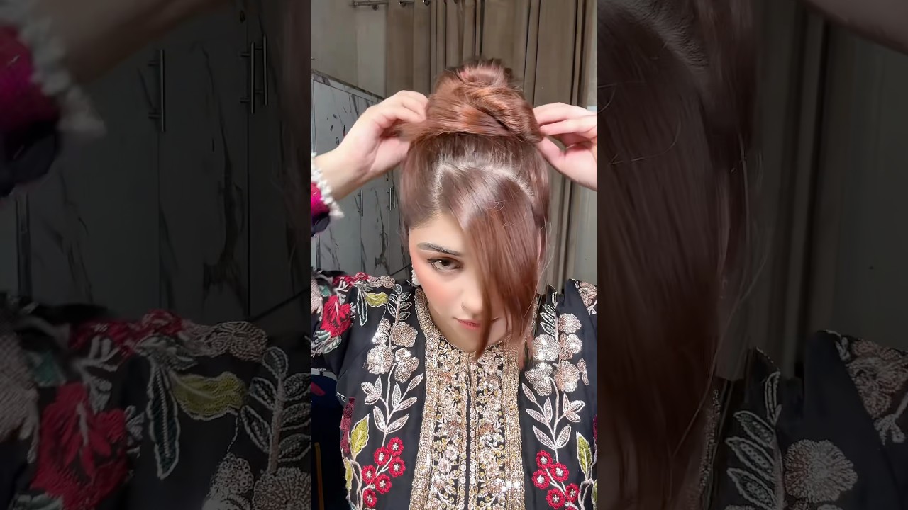 Summer viral bun Hack hairstyle ✨🥀#bunhairstyle #hairstyle #hairtok