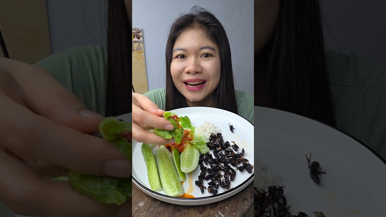 Mukbang Tawon Goreng #mukbang