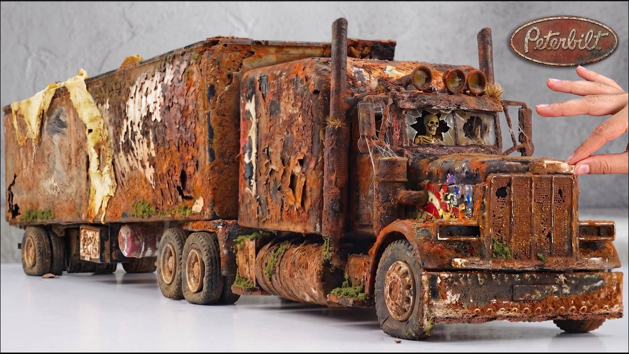 Massive AMERICAN TRUCK Full Restoration | Rusty Peterbilt Container Truck Rescue and Restoration
