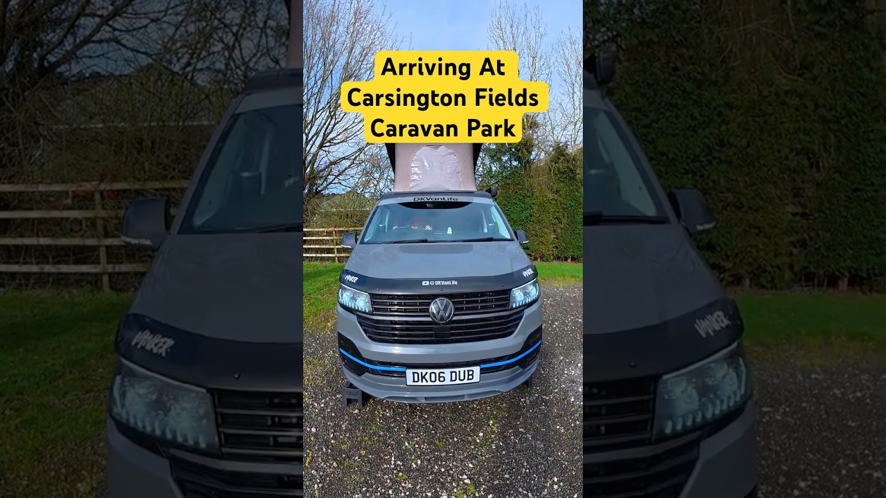 Pulling Into Our Pitch at Carsington Fields 🚐 Weekend Begins! #dkvanlife #campervan #bestlife