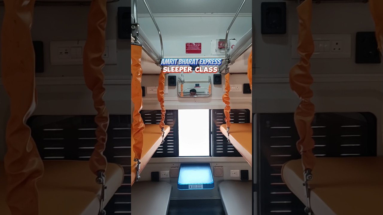 sleeper coach inside view of amrit bharat express | #shorts #train #viral