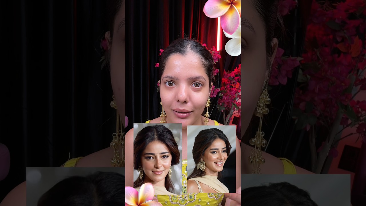 I Created a Simple & Glowy Makeup Look for Festivals & Weddings 🤍 #shorts