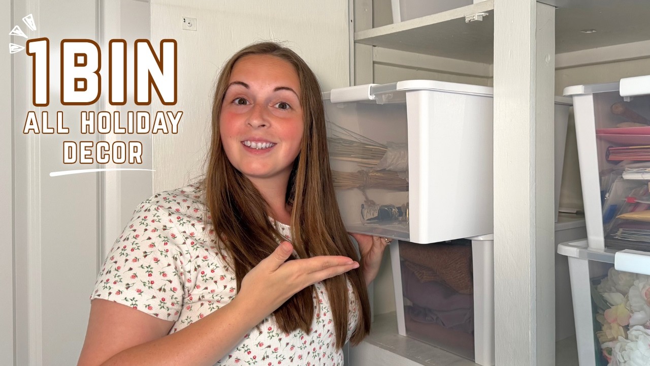 I Put ALL My Holiday Decor in ONE Bin | Attic Declutter