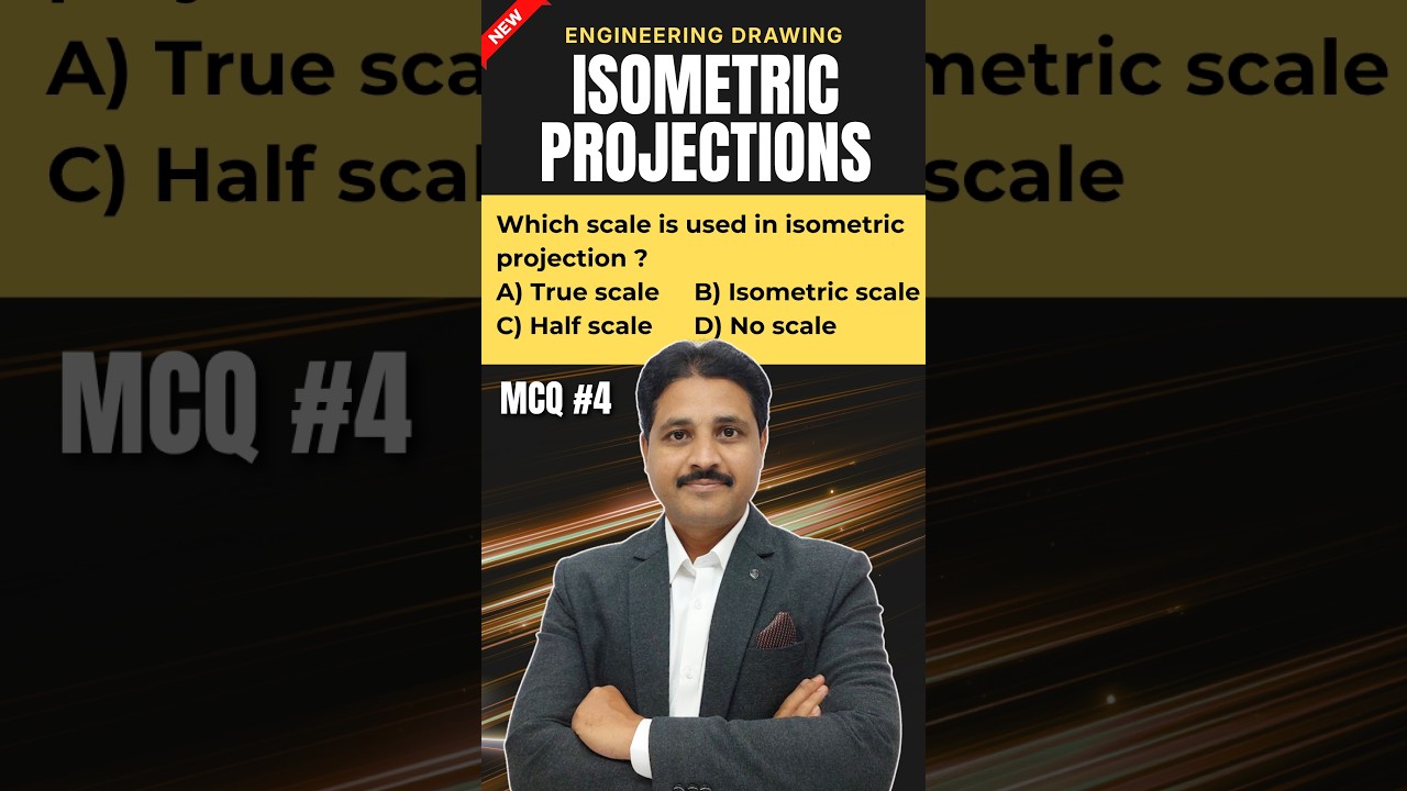 📐 Isometric Projection MCQ - Q4 | Engineering Drawing ✏️ #shorts