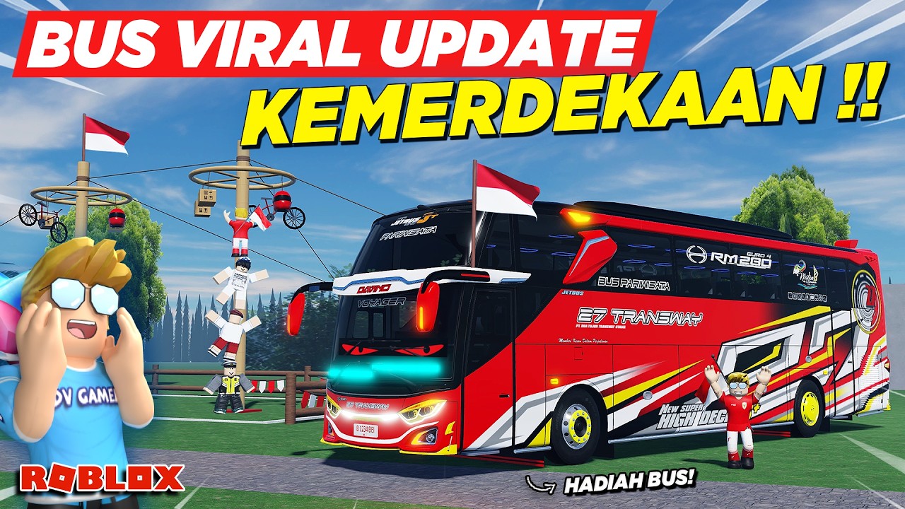 AKHIRNYA BUS TELOLET UPDATE KEMERDEKAAN !! LOKASI BENDERA DAN KODE BARU BUS EXPLORER - Roblox