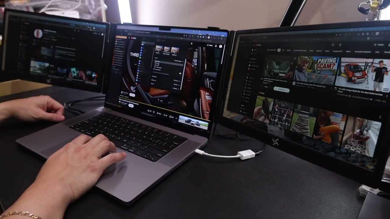 PortaMax PX5 Pro 14" Portable Laptop Triple Monitor Screen Extender