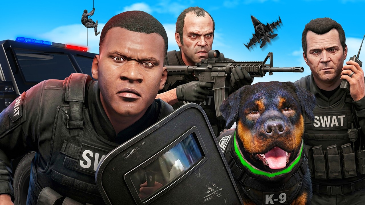 TODO MUNDO ENTROU NA SWAT DO GTA 5