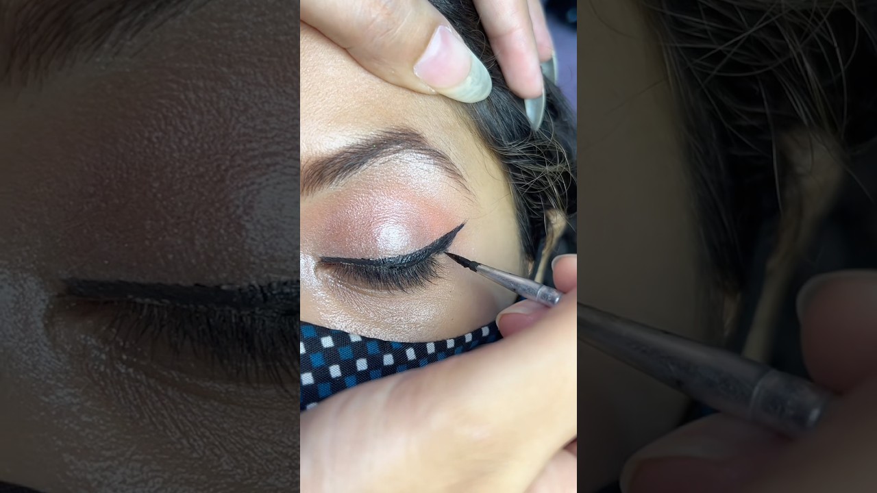 Wing eyeliner student practice #youtubeshorts #eyemakeup #makeup #eyeliner
