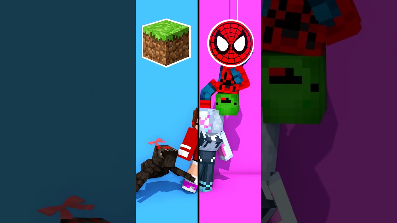 Mikey Spiderman &  JJ Sister Gwen Spider 🥰😱 - Minecraft Animation